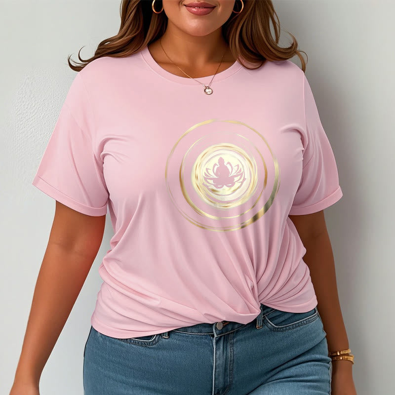 Buddha Stones瞑想仏蓮柄Tシャツ - image 14