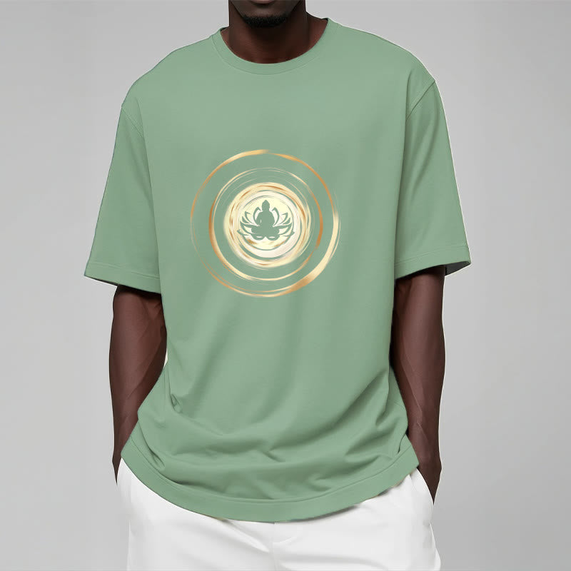 Buddha Stones瞑想仏蓮柄Tシャツ - image 15