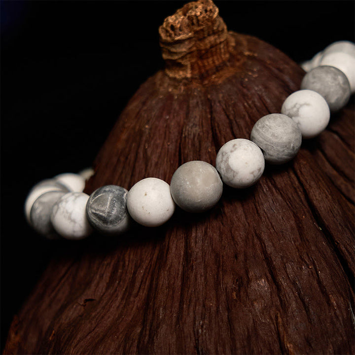 Buddha Stonesピカソジャスパー ホワイトターコイズ 勇気ブレスレット - image 3