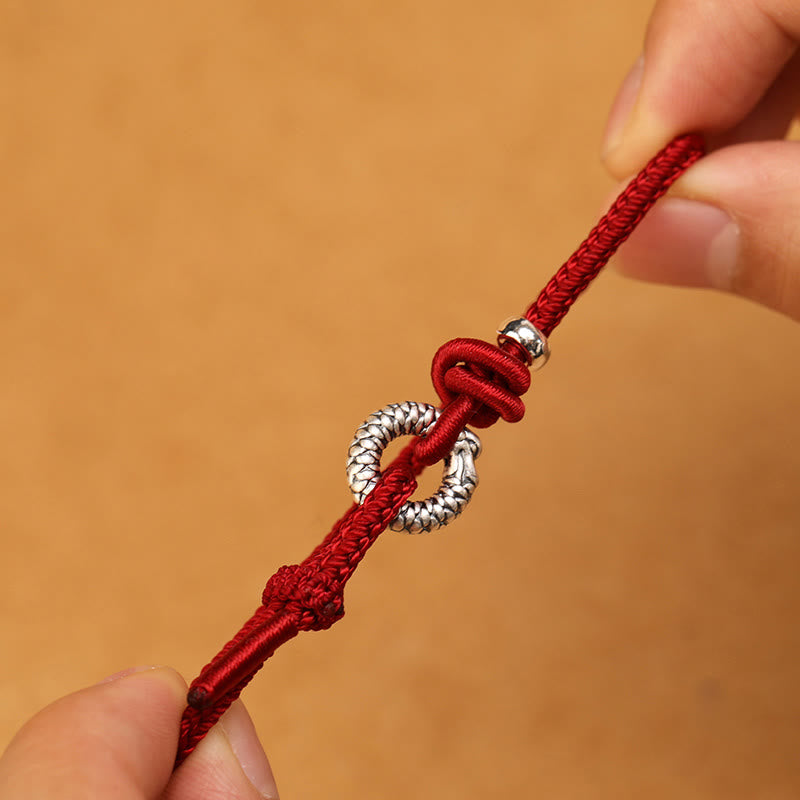 Buddha Stones999スターリングシルバー 龍年平和のお守りチャーム幸運ブレスレット  - image 2