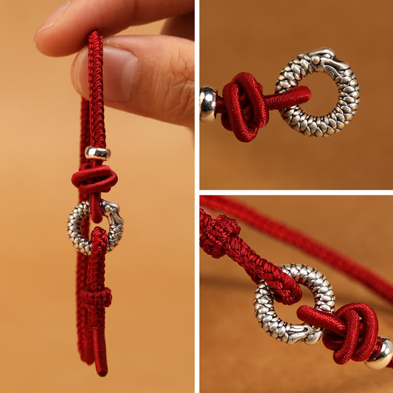 Buddha Stones999スターリングシルバー 龍年平和のお守りチャーム幸運ブレスレット  - image 19