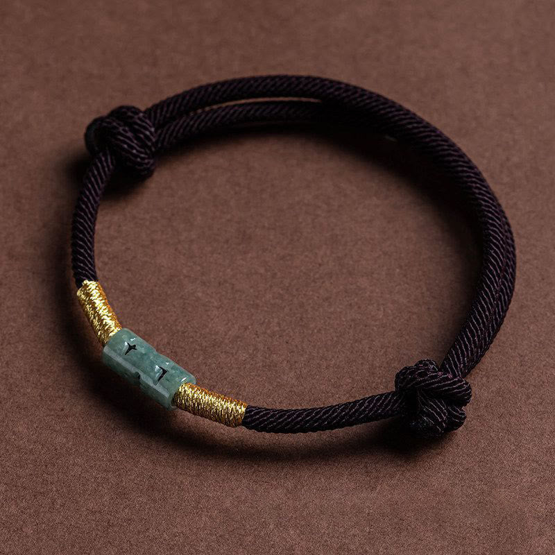 Buddha Stones幸運翡翠紐ブレスレット