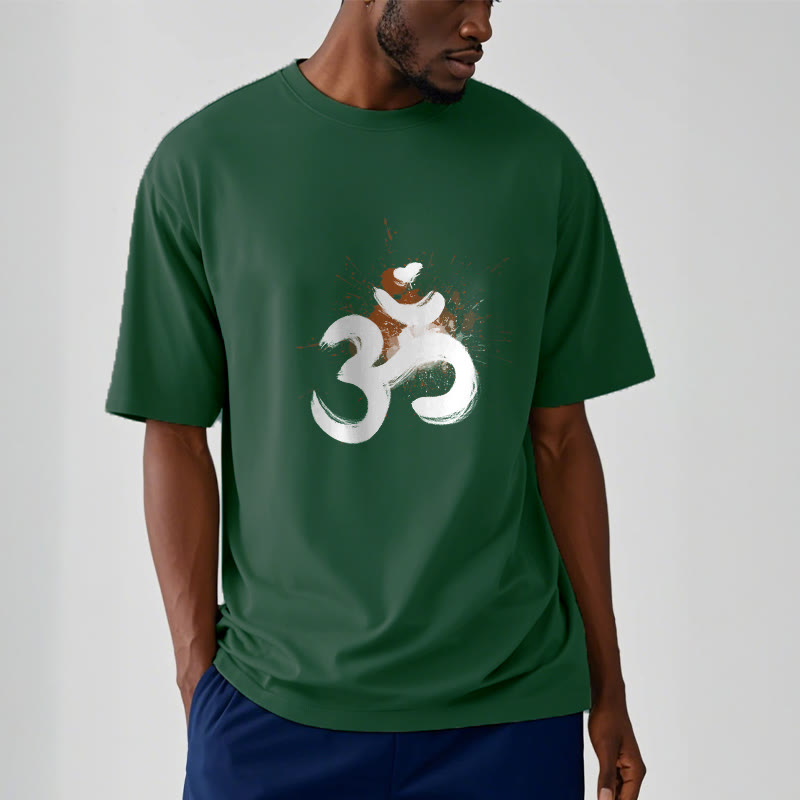 Buddha StonesOM サンスクリットデザイン コットンTシャツ - image 10