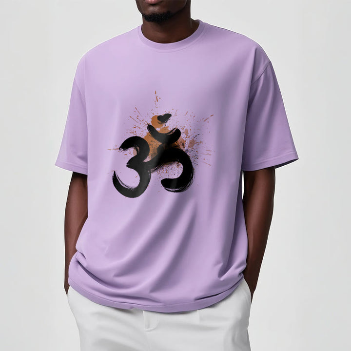 Buddha StonesOM サンスクリットデザイン コットンTシャツ - image 15