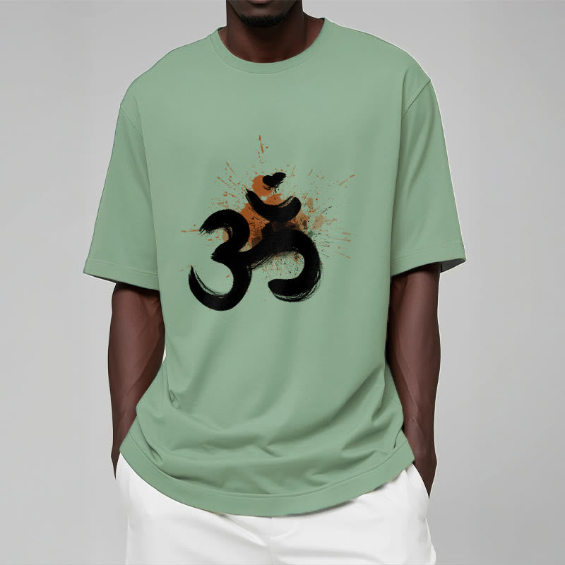 Buddha StonesOM サンスクリットデザイン コットンTシャツ - image 19