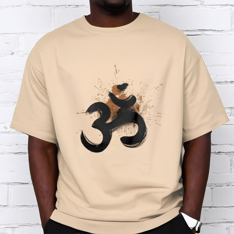 Buddha StonesOM サンスクリットデザイン コットンTシャツ - image 13