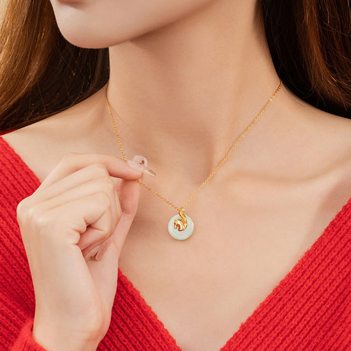 Buddha Stones中国十二支 和田翡翠 925 スターリングシルバー 豊穣のネックレスペンダント - image 22