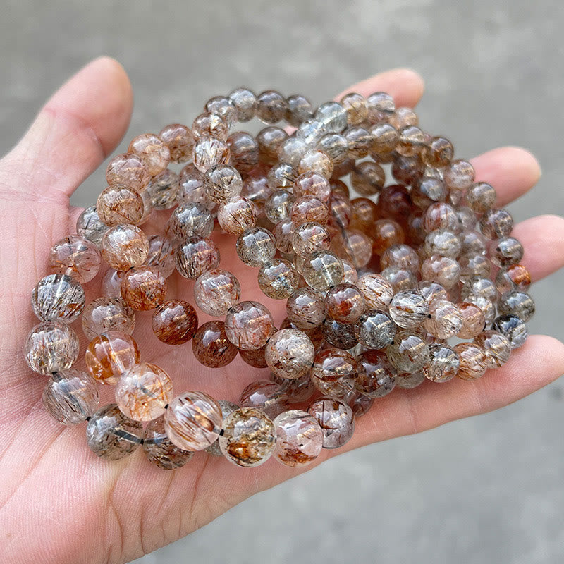Buddha Stones天然スーパーセブンクリスタル ポジティブグロースブレスレット