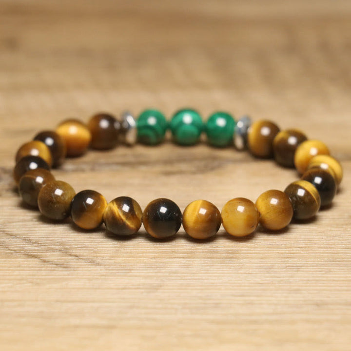 Buddha Stonesタイガーアイ グリーンタイガーアイ 勇気ブレスレット