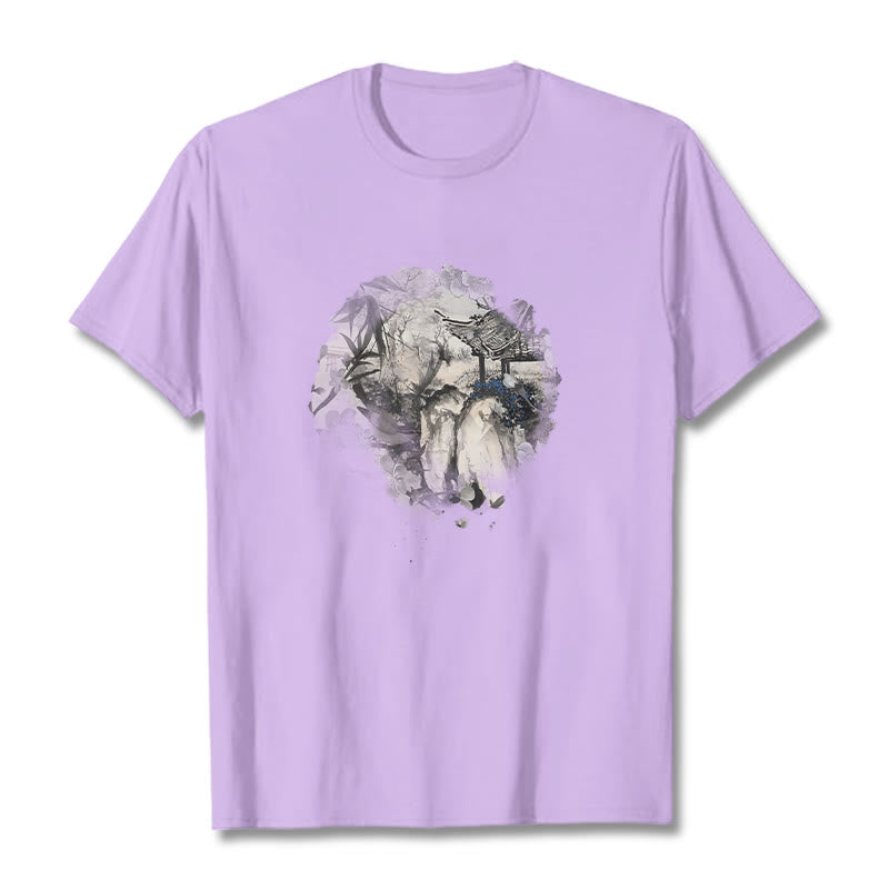 Buddha Stones中国竹山亭 デザイン柄 Tシャツ - 梅 - 2XL - image 17