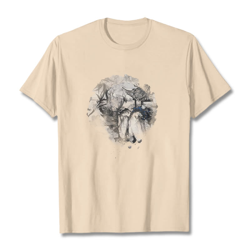 Buddha Stones中国竹山亭 デザイン柄 Tシャツ - ビスク - 2XL - image 5