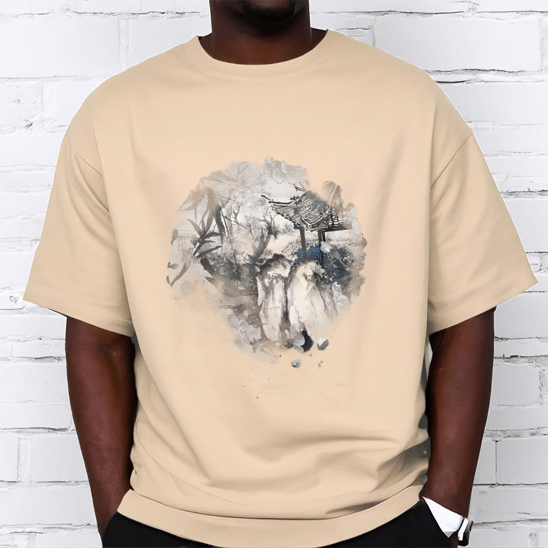 Buddha Stones中国竹山亭 デザイン柄 Tシャツ - image 6