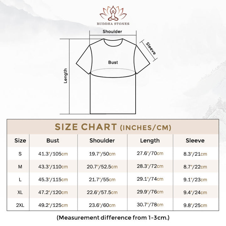 Buddha Stones、木の下に座る仏陀のコットンTシャツ - image 3