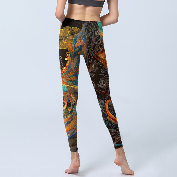 Buddha Stonesバイブラント フェニックス ジムレギンス レディース ヨガパンツ - image 7
