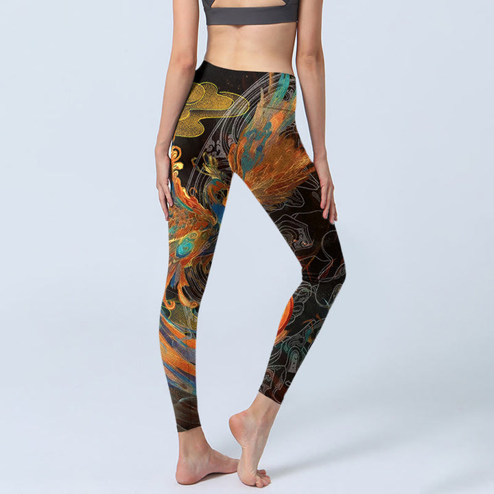 Buddha Stonesバイブラント フェニックス ジムレギンス レディース ヨガパンツ - image 5