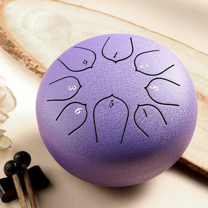 Buddha Stonesスチールタンドラム サウンドヒーリング瞑想 ロータスパターン ドラムキット 8ノート 6インチ 打楽器