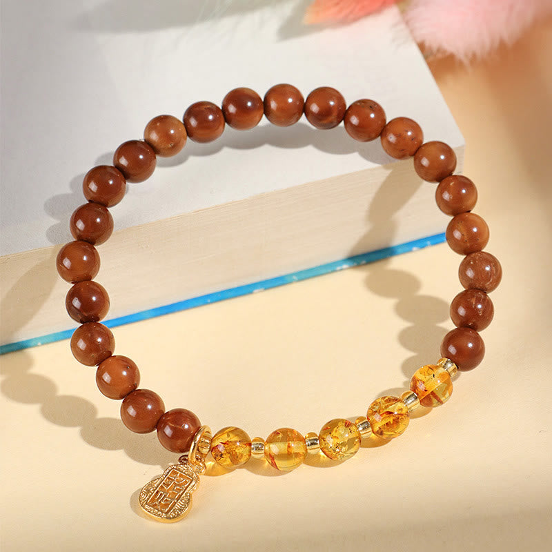 Buddha Stonesファントムシトリン ルチルクォーツ スーパーセブン クリスタル 自信と富を引き寄せるブレスレット