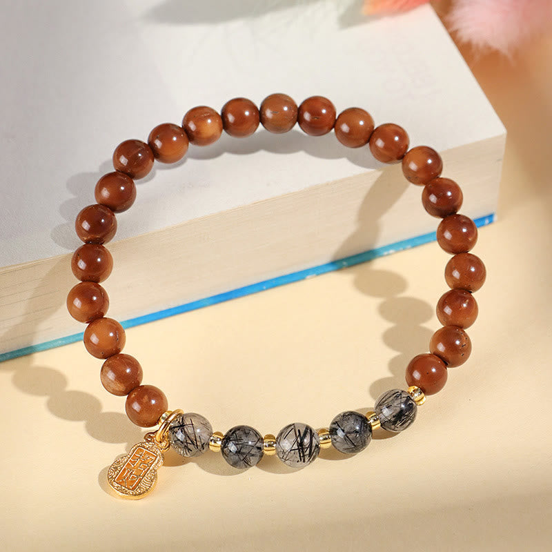 Buddha Stonesファントムシトリン ルチルクォーツ スーパーセブン クリスタル 自信と富を引き寄せるブレスレット