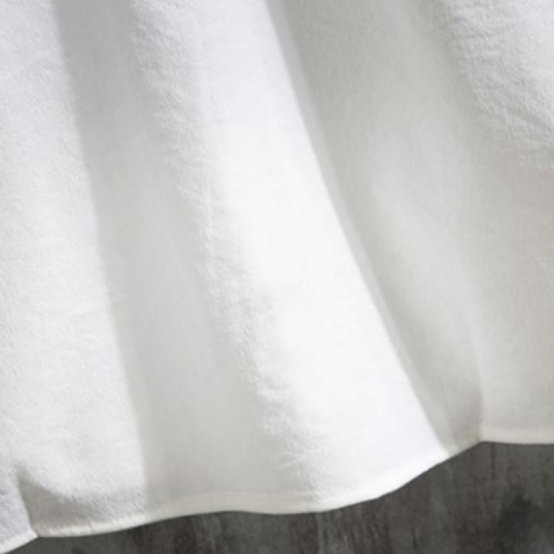 Buddha Stonesカジュアル 無地 フロントボタン 七分袖 メンズシャツ - image 7