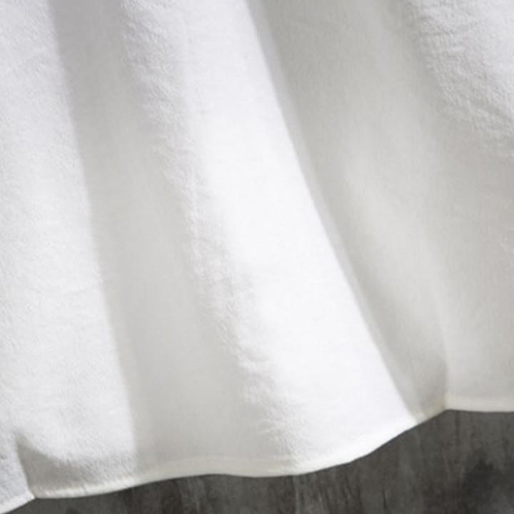 Buddha Stonesカジュアル 無地 フロントボタン 七分袖 メンズシャツ - image 7