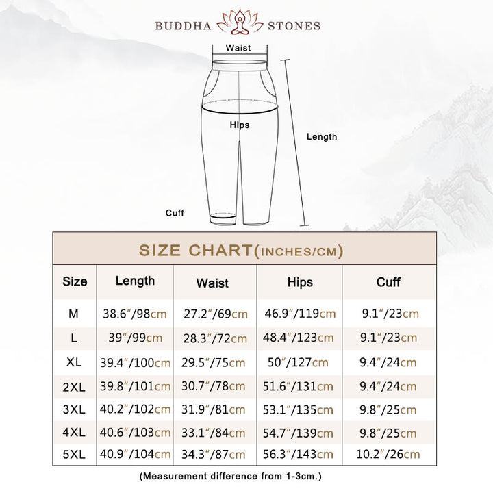 Buddha Stonesレッドブラウン グラフィティ バードプリント コットン メンズ ハーレムパンツ ポケット付き - image 5