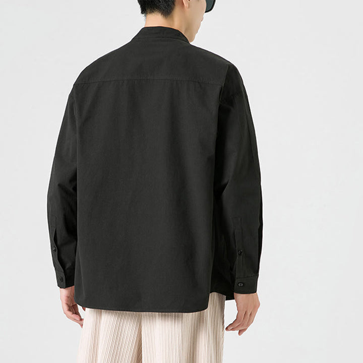 Buddha Stones無地 カエルボタン 唐装 コットン メンズ ジャケット シャツ  - image 4