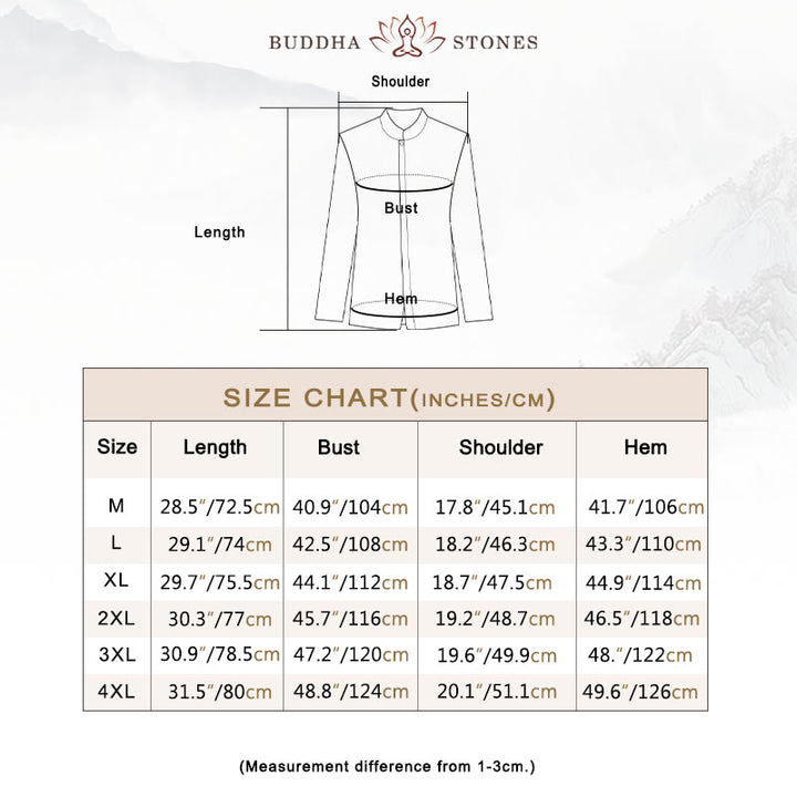 Buddha Stones無地中国唐装コットンリネンジャケットメンズ服 - image 4