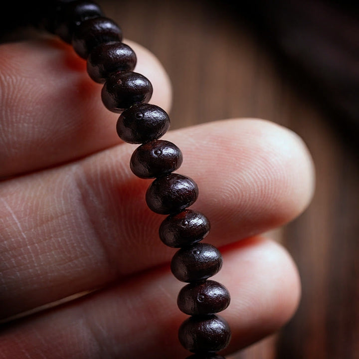 Buddha Stones108 個入りMalaビーズ ボウル 菩提樹 色付きロープ 平和ブレスレット