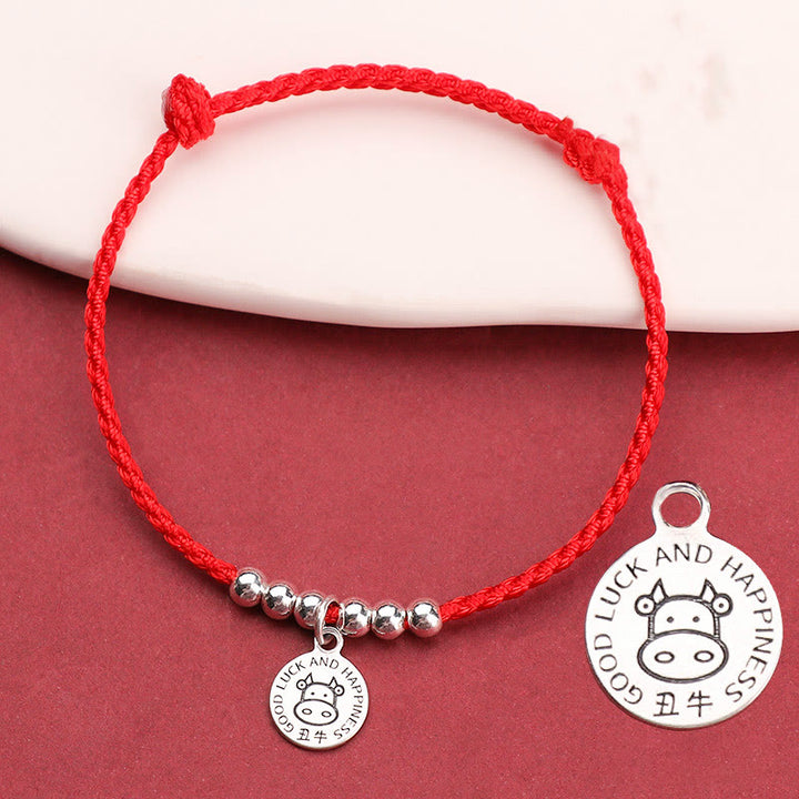 Buddha Stones十二支 子供用赤紐999 スターリングシルバー守護ブレスレット