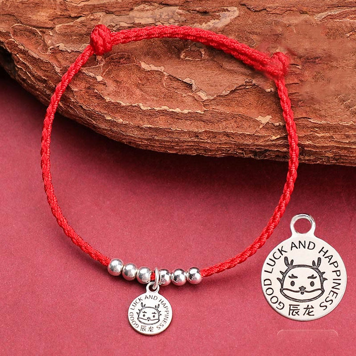 Buddha Stones十二支 子供用赤紐999 スターリングシルバー守護ブレスレット