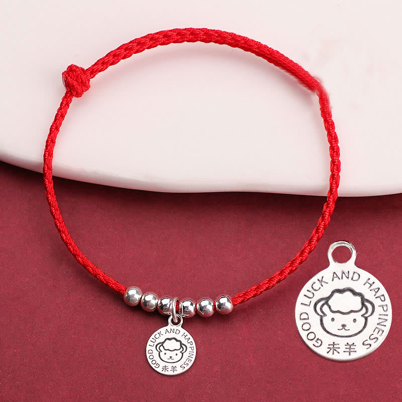 Buddha Stones十二支 子供用赤紐999 スターリングシルバー守護ブレスレット