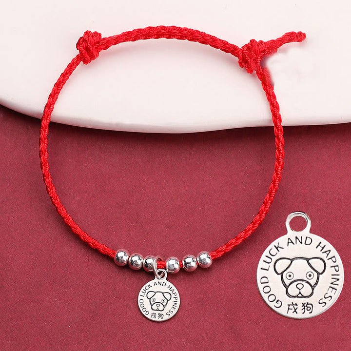 Buddha Stones十二支 子供用赤紐999 スターリングシルバー守護ブレスレット