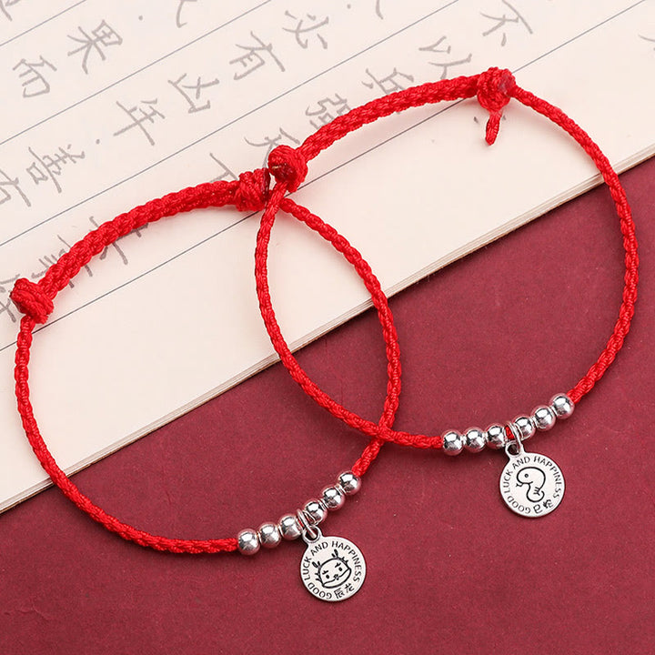Buddha Stones十二支 子供用赤紐999 スターリングシルバー守護ブレスレット