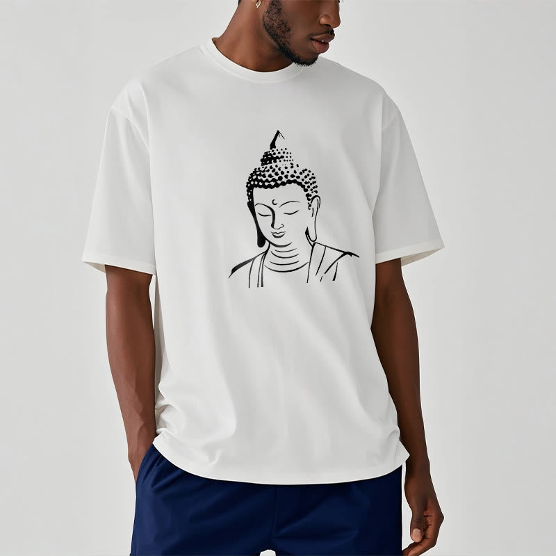Buddha Stones仏頭柄 コットンTシャツ - image 4