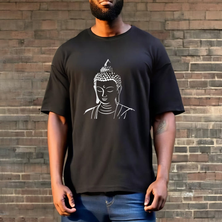 Buddha Stones仏頭柄 コットンTシャツ - image 13