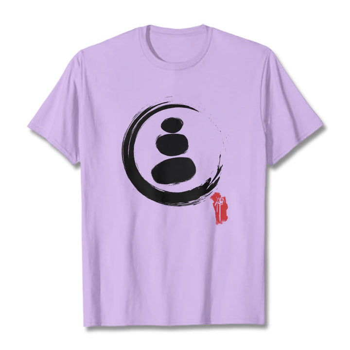 Buddha Stones禅サークル コットンTシャツ - 梅 - 2XL - image 16