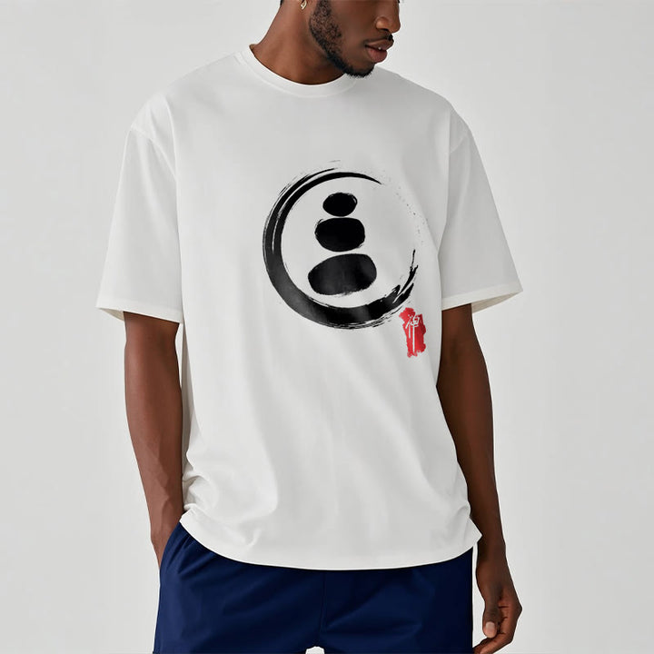 Buddha Stones禅サークル コットンTシャツ - image 11