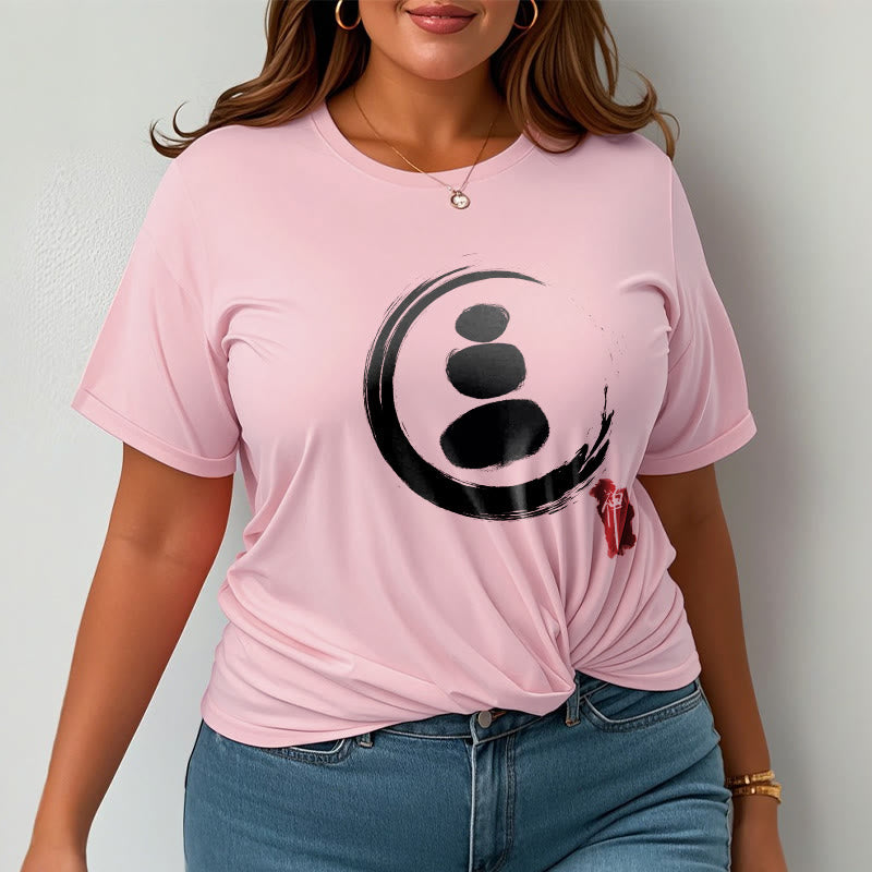 Buddha Stones禅サークル コットンTシャツ - image 13