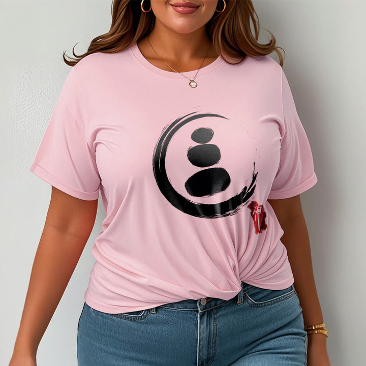 Buddha Stones禅サークル コットンTシャツ - image 13