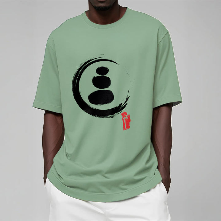 Buddha Stones禅サークル コットンTシャツ - image 19