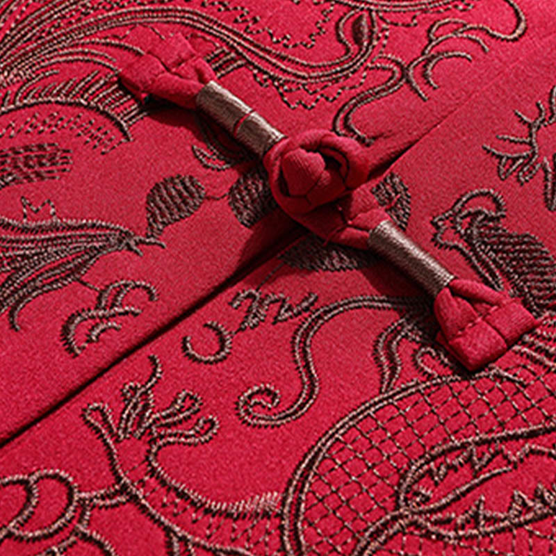 Buddha Stones中国の旧正月 刺繍 唐装 漢服 伝統制服 長袖 トップス パンツ 衣類 メンズセット