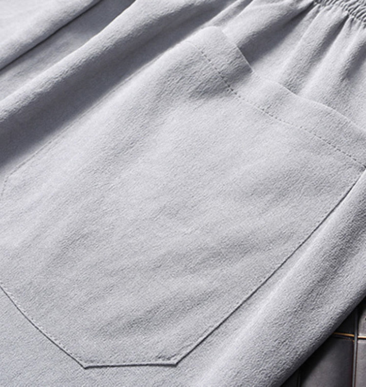 Buddha Stones中国の旧正月 刺繍 龍 カエルボタン 唐装 漢服 長袖 トップス パンツ 衣類 メンズ セット - image 14