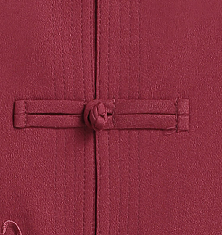 Buddha Stones中国の旧正月 刺繍 龍 カエルボタン 唐装 漢服 長袖 トップス パンツ 衣類 メンズ セット - image 4