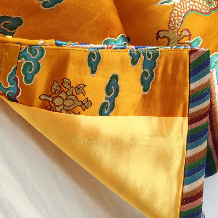 Buddha Stones、中国の旧正月、龍の刺繍、吉兆の雲、カエルボタンの唐装、メンズジャケット、シャツ - image 6