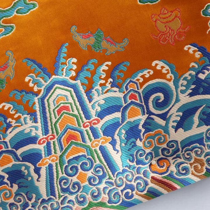 Buddha Stones、中国の旧正月、龍の刺繍、吉兆の雲、カエルボタンの唐装、メンズジャケット、シャツ - image 10