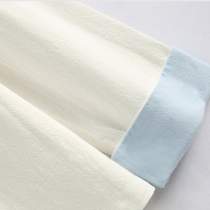 Buddha Stones中国の旧正月 鶴刺繍 唐装 漢服 長袖 トップス パンツ 衣類 コットンリネン メンズセット ポケット付き - image 12