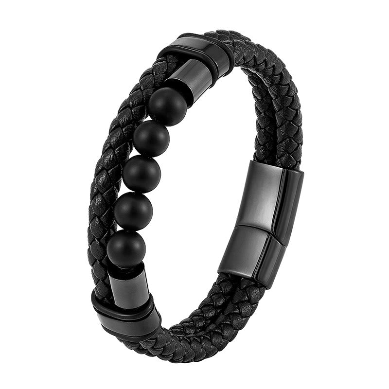 Buddha Stones溶岩フロストストーン ヒーリングレザー マグネットバックルブレスレット - image 12