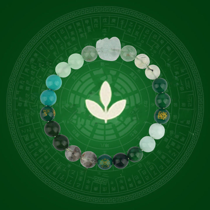 Buddha Stones ヒキュウ 水晶 瑪瑙 金運 財運 風水 パワーストーン ブレスレット
