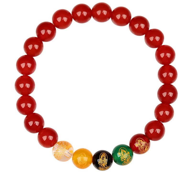 Buddha Stones ミックスストーン 瑪瑙 幸運 癒し ヒーリング パワーストーン ブレスレット