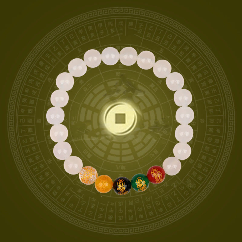 Buddha Stones ミックスストーン 瑪瑙 幸運 癒し ヒーリング パワーストーン ブレスレット - image 1